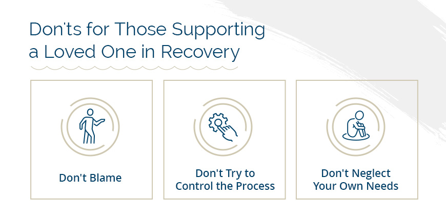 Don'ts for Those Supporting a Loved One in Recovery