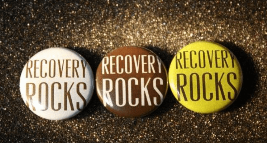 "Recovery Rocks" written on rocks