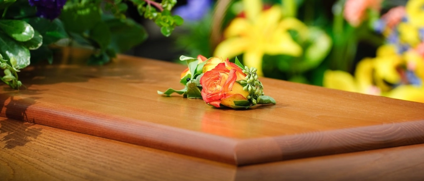Rose on a casket
